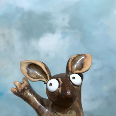 Torgeir flaggermus keramikk skulptur