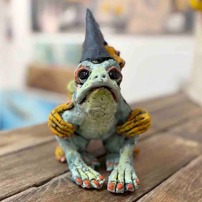 Frog family, skulptur 20x20x12 cm