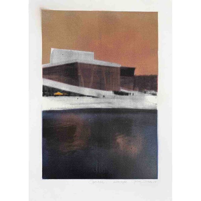 Hovedbilde Operaen, spray / silketrykk på papir 39.5x57 cm (variant or)