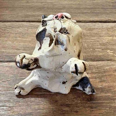 Mini katt, skulptur keramikk ca 7 cm h (8)