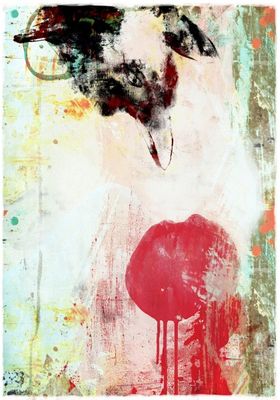 THE CHERRY KISS (50x70cm) kunstplakat
