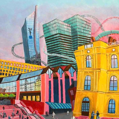 Oslo S, 130x110 maleri