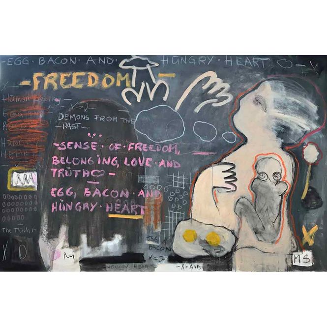 Hovedbilde Freedom, 150x100 mixed media maleri