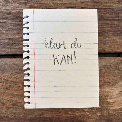 Notat - klart du kan, skulptur vegg ca 13.5x10