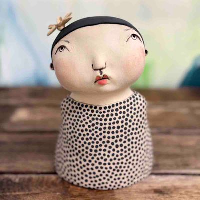 Lykkefnugg, skulptur ca 21 cm (04)