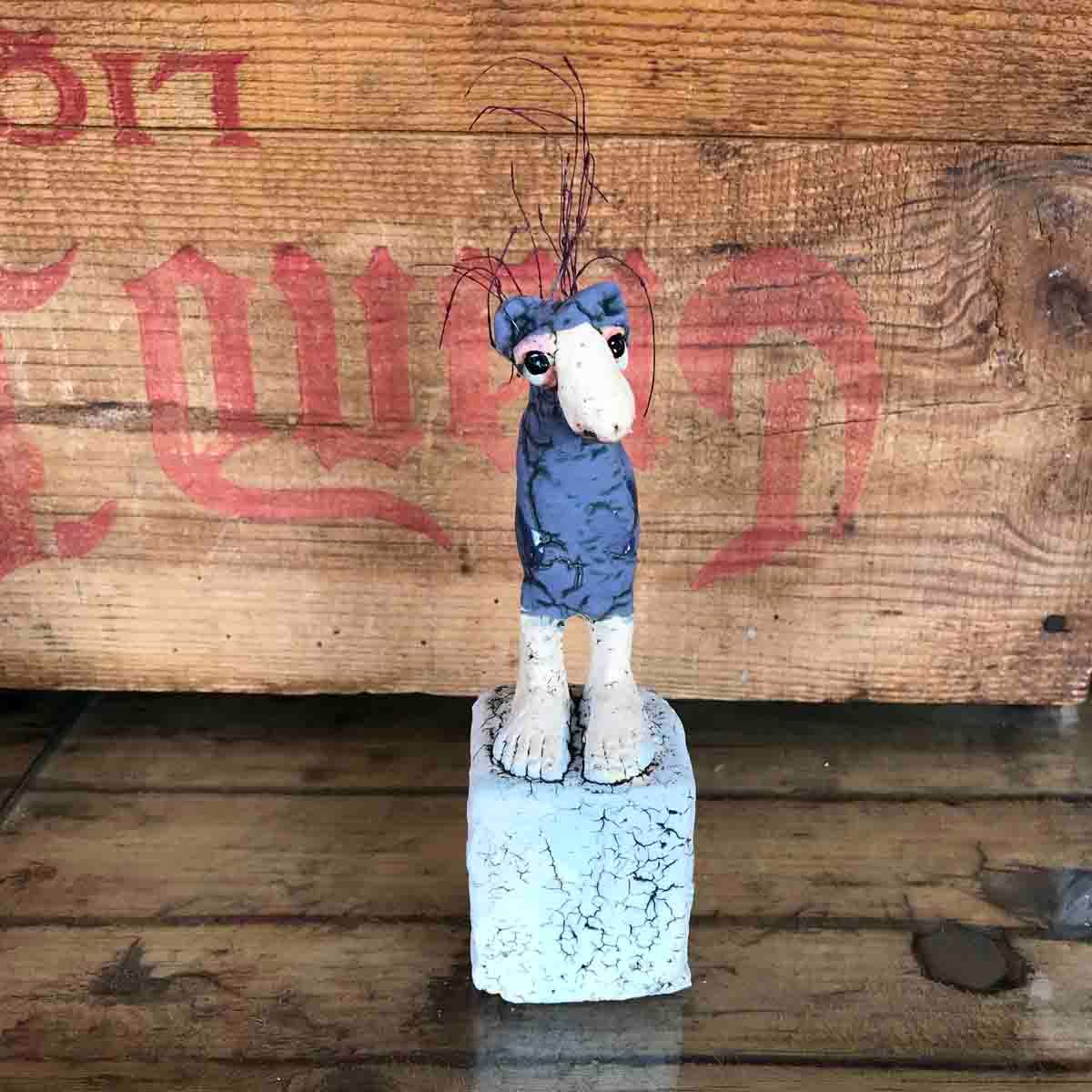 Pinnsvin mini (lilla), skulptur 11-13 cm