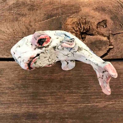 Hval, hengende tak-skulptur 12 cm (H-012)
