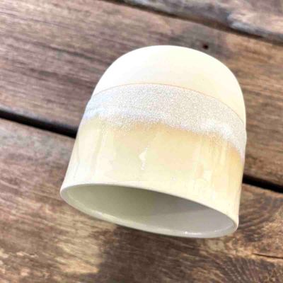 Sandstrand, krus keramik 7 cm 
