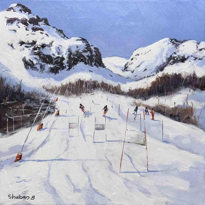 Hovedbilde Hemsedal, 30x30 maleri