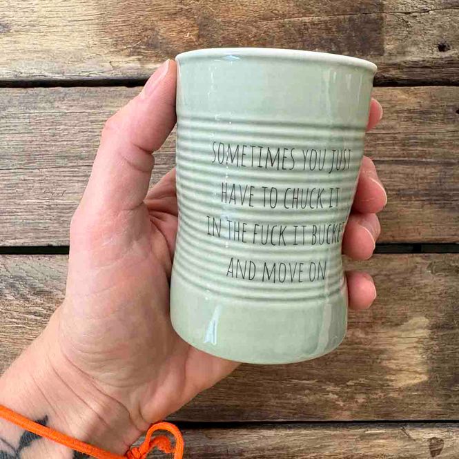 Hovedbilde Chuck it, krus porselen 10 cm (lys yade)
