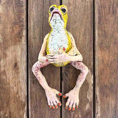 Hope frog, skulptur vegg 29 cm