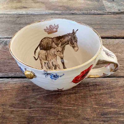 Bambi & esler, kopp keramikk ca 7 h cm (15)
