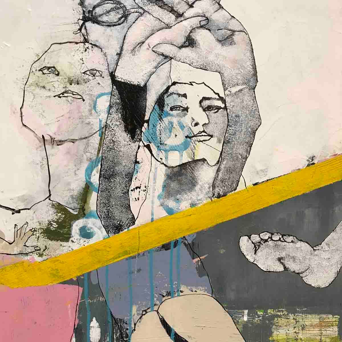 Svømmerne, 100x81 maleri