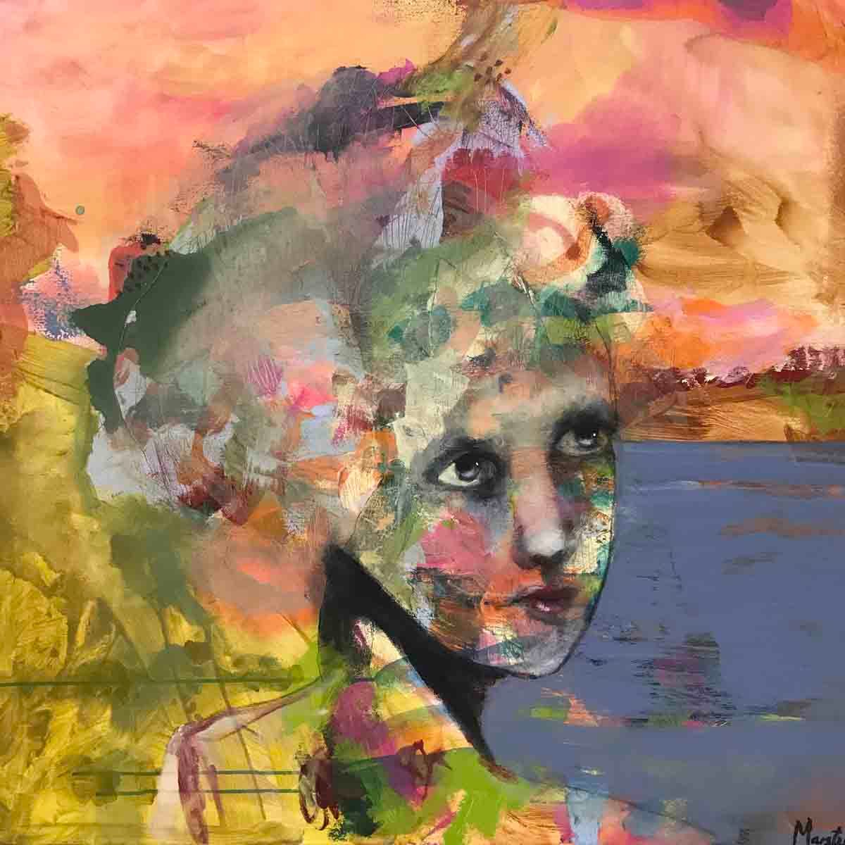 Farvann, 100x100 maleri