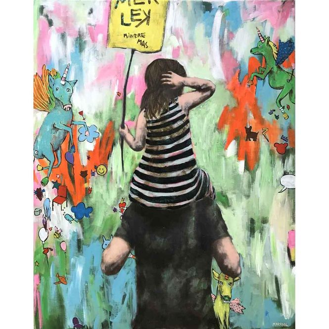 Hovedbilde Livet tåler litt glitter, 100x80 maleri